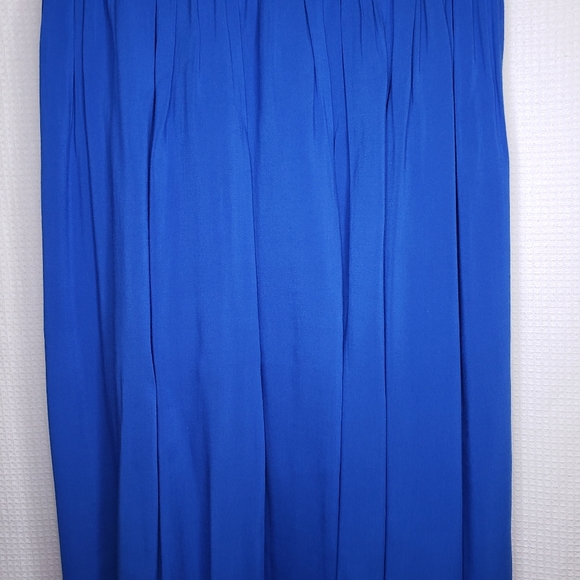 Aritzia Talula Women's Small Cobalt Blue Royal Hi-Low Lined Pleated Skirt - Picture 4 of 7